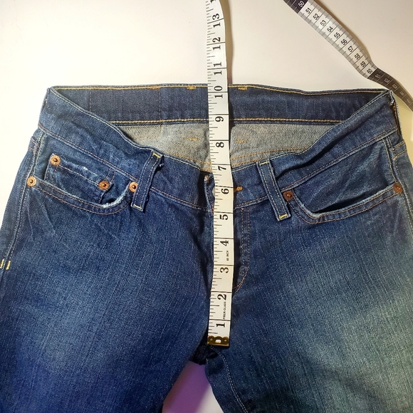 LUCKY BRAND Vintage 90's Lil' Maggie Low Rise Flare Button Fly Denim Jeans Sz 25 - Picture 12 of 15